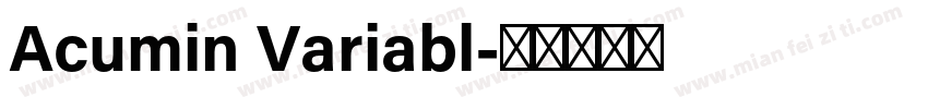 Acumin Variabl字体转换